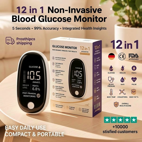 2026 Non-Invasive 5-Second Real-Time Metabolic Tracking Device – 99% Accuracy
